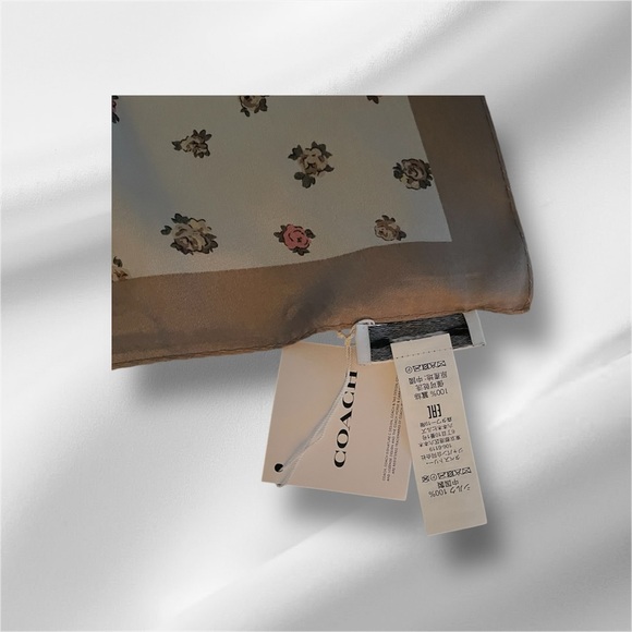 Coach 100% Silk Scarf NWT MSRP $98.00 - Picture 1 of 5
